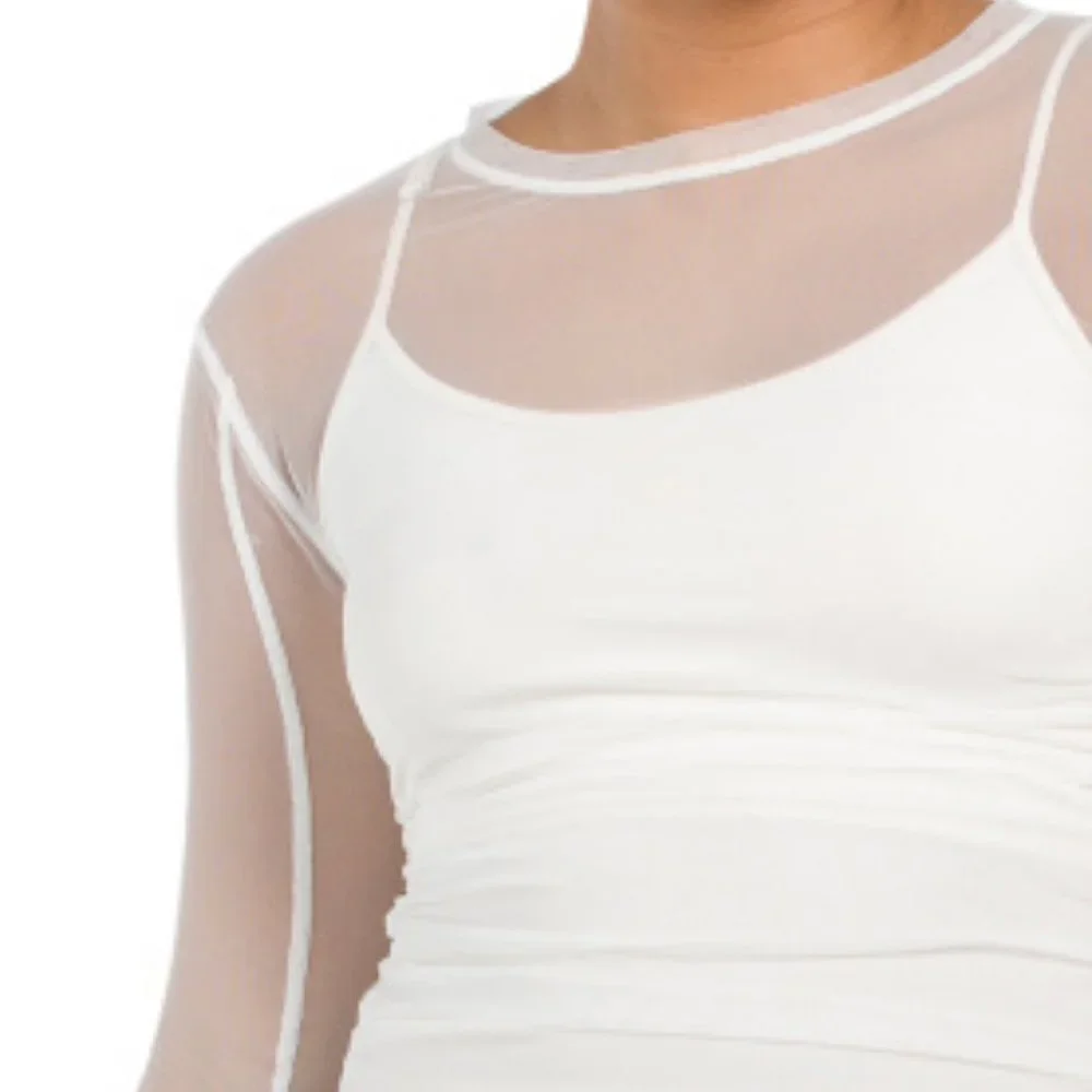 FREE PEOPLE LAST LAYER LONG SLEEVE NWT sheer  top  196TM0 267